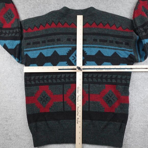 Vintage Poplar Classics Sweater Men's XL Multicolor Knit 100% Acrylic Made USA - Picture 8 of 10
